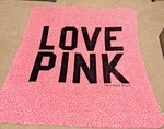 Y2K Vintage Victoria's Secret "love Pink" Leopard Stadium Blanket *rare*. Fixed Price $100.00.