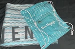Bon Voyage Flannel Blanket And Backpack Set Turquoise/multicolor Nwot. Fixed Price $12.00.
