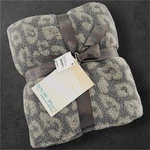 New Barefoot Dreams Leopard Cozychic Throw Blanket 45" X 60" Linen Grey Wild. Fixed Price $78.99.
