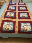Project Linus Quilt Lap Blanket/ Twin Bed Topper. Christopher Columbus Ships. Fixed Price $39.00.
