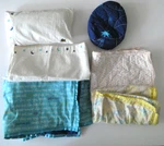 American Girl And Doll 5 Piece Lot Sheet Blankets Bed Spread Hat. Fixed Price $15.00.