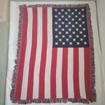 Classics Simply Country Cotton U.s. Flag Patriotic Afghan Throw Blanket 48X36. Fixed Price $38.99.