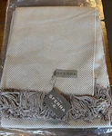Sferra Truffle Bristol Fringed Throw 51" X 71" Brand New W/ Tags Blanket. Fixed Price $189.99.