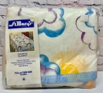 Vtg Marys Fieldcrest Rainbow Blanket Full/twin Acrylic Satin Trim 70S 80S. Fixed Price $35.00.