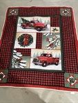 Collections Etc Woodland Truck Patchwork Style Holiday Throw Blanket New. Fixed Price $19.46.