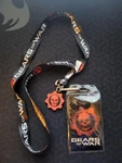 Bioworld Gears Of War Lanyard With Badge And Rubber Crimson Omen Skull Keychain. Fixed Price $100.00.