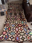 Large Granny Square Crochet Afghan Blanket Throw Handmade Wool 116X128 King. Fixed Price $89.99.