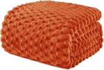 Fleece King For Bed, Extra Large Fuzzy Burnt Orange Blankets, Soft. Fixed Price $35.55.
