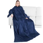 Pavilia Wearable Blanket With Sleeves For Adult Women Men, Cozy Fleece, Navy. Fixed Price $33.99.