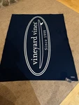 Vineyard Vines Blue Blazer Throw Blanket 5A004475 One Size Solid. Fixed Price $59.99.