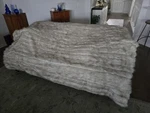 Restoration Hardware King Faux Fur Blanket White / Grey. Fixed Price $280.00.