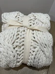 Pottery Barn Colossal Handknit Throw Ivory 44X56. Fixed Price $89.00.
