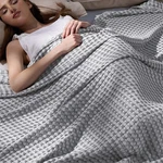 Cooling Cotton Waffle King Blanket 104X90 Lightweight Breathable Grey Bedsure. Fixed Price $89.99.