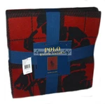 Ralph Lauren Oakwood Red Black Throw Blanket New Big Pony Cotton $215. Fixed Price $79.99.
