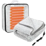 Riakrum 12V Heated Car Blanket 58X43" Electric Throw With Temp Control Gr. Fixed Price $46.31.