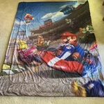 Nintendo Mario Cart Graphic Print Blanket Video Game 85 X 69 Japanese 2010. Fixed Price $14.99.