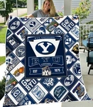 College Blue White Cougar Stadium Flannel Blanket Cozy Gift. Fixed Price $27.46.