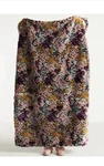 Anthropologie Faux Fur Floral Throw Blanket Soft Fluffy Multicolor Teal. Fixed Price $84.00.