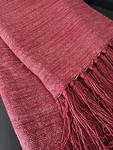 Chenille Red Fringed Rayon Throw Blanket Christmas Charter Club 41 X 76 Macy. Fixed Price $39.00.