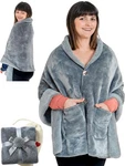Premium Double Layer Poncho Blanket Sleeves Easy Off Drape And Go.... Fixed Price $39.96.