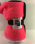 Victoria Secret Fleece Blanket Throw Black/pink Script One Size. Fixed Price $998.00.