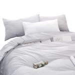 Wake Cloud - Striped Cotton Duvet Cover Set, Ticking Pinstripe Farm.... Fixed Price $41.68.