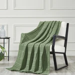 Vhc Brands 100% Cotton Waffle Weave Olive Green Throw (50"X60"),. Fixed Price $38.99.