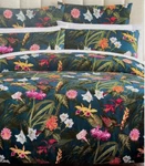 3PC Christian Lacroix King Duvet Cover Shams Set Cotton Tropical Floral Orchid. Fixed Price $199.99.