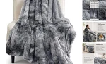Gentlesoft Fluffy Fuzzy Faux Fur Throw (50" 60") 01- Tie Dye Grey. Fixed Price $38.55.