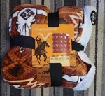 Yellowstone Dutton Ranch Silk Touch Sherpa Throw, Darby Brown Stripe, 60" X 70". Fixed Price $37.69.