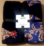 Vera Bradley Essential Throw Blanket Holiday Peacoat Navy 80" X 50". Fixed Price $24.00.