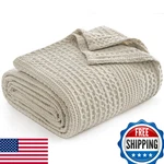 Phf Lightweight Waffle Weave Blanket Queen Size Breathable Ultra Soft 90X. Fixed Price $50.77.