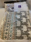 Lush Decor Elephant Stripe Throw Turquoise/pink Sherpa Quilted 50X60. Fixed Price $29.99.