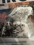 Vintage 50X60 Crown Crafts Double Woven Throw 100% Cotton Snowcreek Pattern Usa. Fixed Price $44.99.