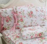 Fadfay Cotton Sheets Set Shabby Rose Floral Print Bedding 4-PIECE T.... Fixed Price $80.12.