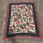 Vintage Ll Bean Floral Tapestry Throw Blanket 100% Cotton Christmas Holiday. Fixed Price $69.69.