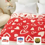 Snuggle Sac Valentines Heart Throw Blanket For Couch, Knitted Super Soft Cozy. Fixed Price $64.12.