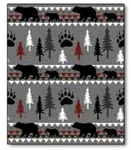 New Family Bears Southwest Fleece Throw Gift Blanket Reversible Cabin Decor. Fixed Price $20.21.