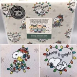 4PC Berkshire Peanuts Christmas Lights Heart King Sheet Set Snoopy Woodstock New. Fixed Price $64.99.