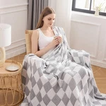 Twin Cotton Bed Blanket Soft Lightweight Breathable Muslin Gauze All Season Boho. Fixed Price $60.99.