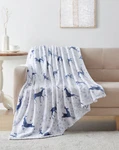 Kate Aurora Christmas Snowflakes & Reindeer Ultra Plush Accent Throw Blanket. Fixed Price $24.99.