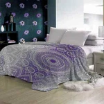 Purple Pure Simple Flower Circle 3D Warm Plush Fleece Blanket Picnic Sofa Couch. Fixed Price $62.08.