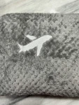 Nenolix Gray Travel Blanket And Pillow Set, Fluffy 66X42, Polyester. Fixed Price $12.00.