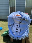 Disney Frozen Olaf Throw Blanket, Blue/white Fleece, Fringed, Kids. Fixed Price $20.00.