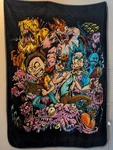 Rick And Morty Surreal Adventure Gun Aliens Rascel Throw Blanket Adult Swim. Fixed Price $20.00.