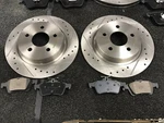Ford Tourneo Transit Connect Brake Disc Cross Drilled Grooved Rear Pads. Fixed Price $156.20.