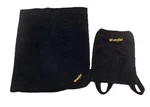 Wrangler Fleece Blanket Throw 48"X 58" Euc Blue Color Very Soft W/ Carry Bag. Fixed Price $12.00.