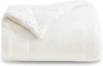 Bedsure Sherpa Fleece Throw Blanket Twin Size (60" X 80"), 06 - White. Fixed Price $62.09.