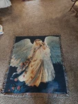 Messenger Of Love 50 X 60-INCH Tapestry Decorative Throw Angel Blanket Usa. Fixed Price $20.00.