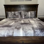 Callisto Home Gray Velvet Queen Duvet Cover Set With Shams Nwt Retail $1,200. Fixed Price $55.00.